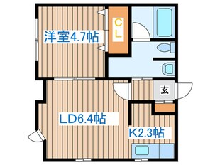 プランドール西町の物件間取画像